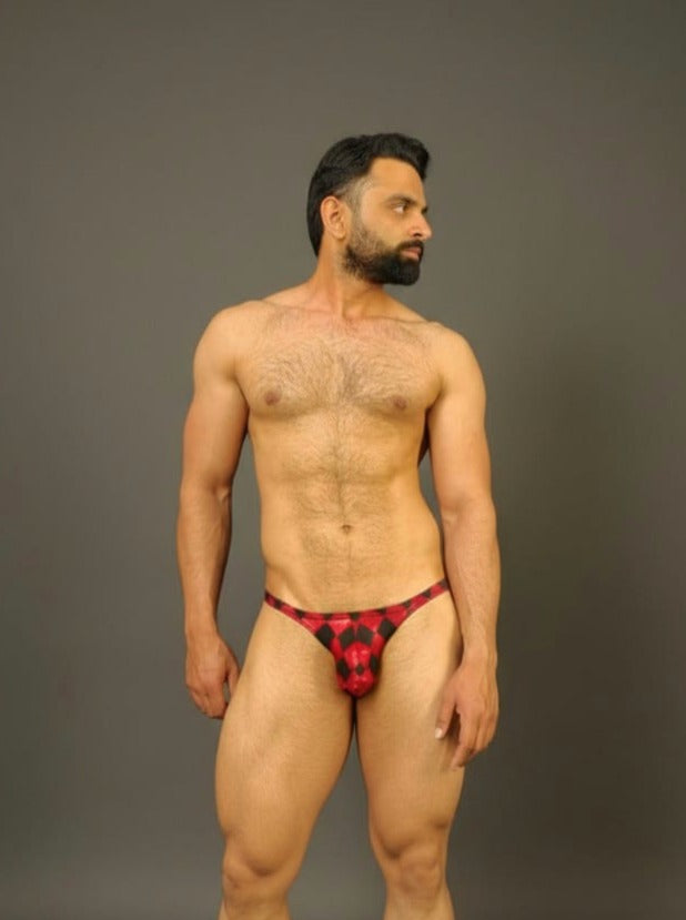 Shimmer Micro Bikini – Crimson Black  [INTIMATE WEAR]