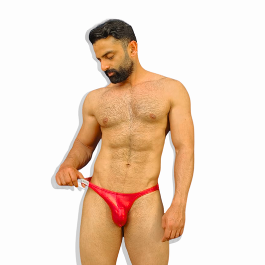 Shimmer Luxe Red Bikini