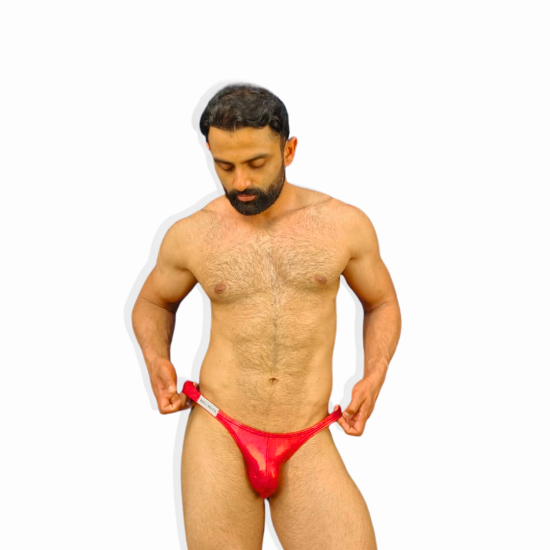 Shimmer Luxe Red Bikini
